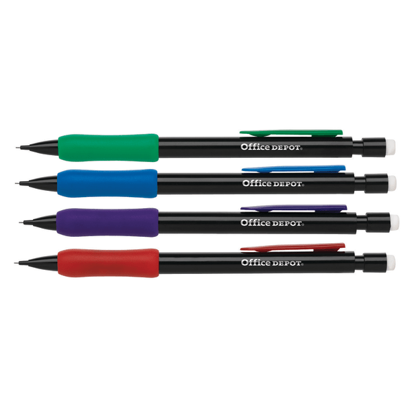 slide 1 of 5, Office Depot Mechanical Pencils With Comfort Grip, 0.5 Mm, Pack Of 12, 12 ct