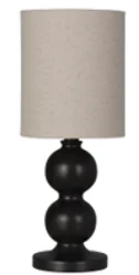 ROOM & RETREAT Rr Black Double Ball Accent Lamp