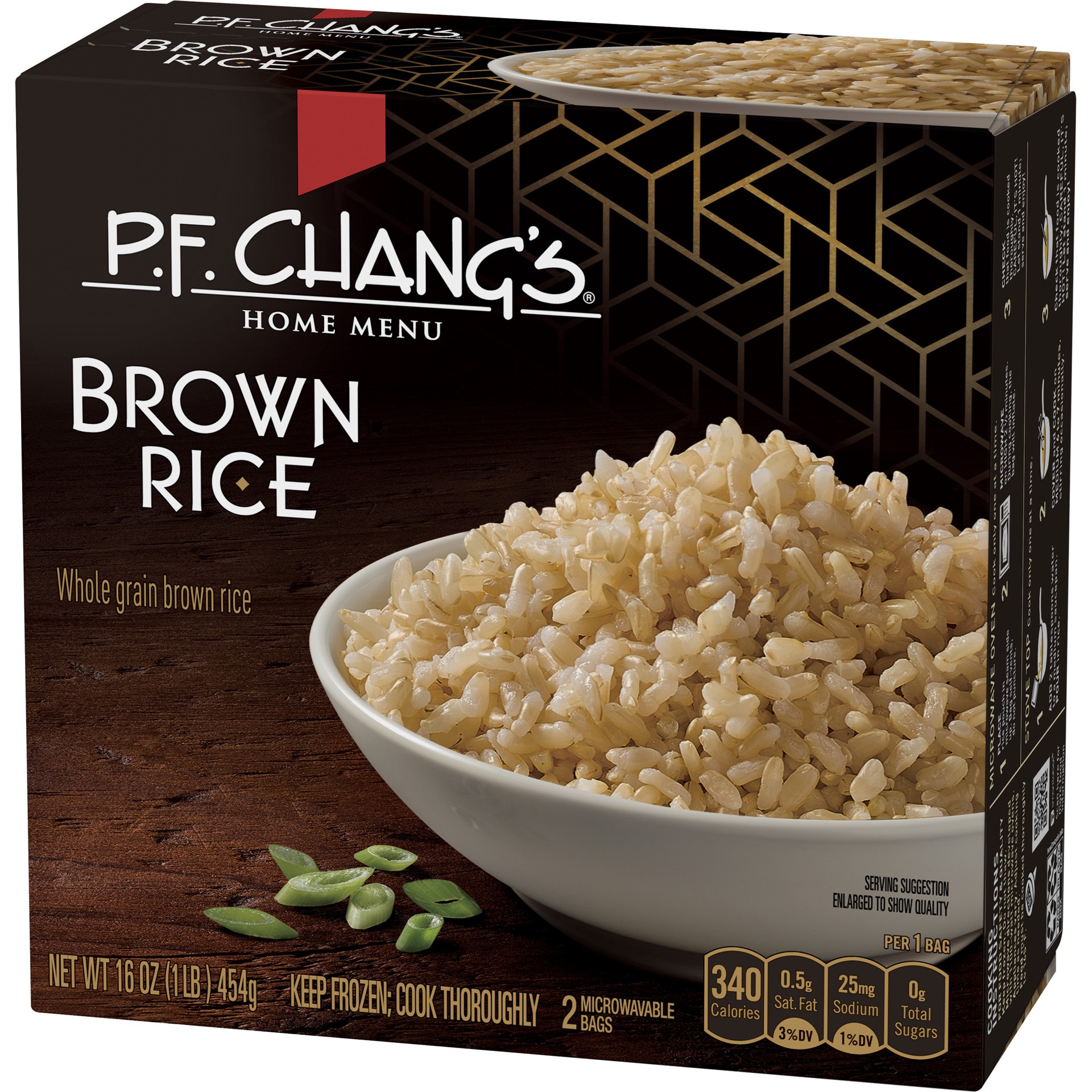slide 2 of 5, P.F. Chang's Home Menu Steamed Brown Rice 2 ea, 16 oz
