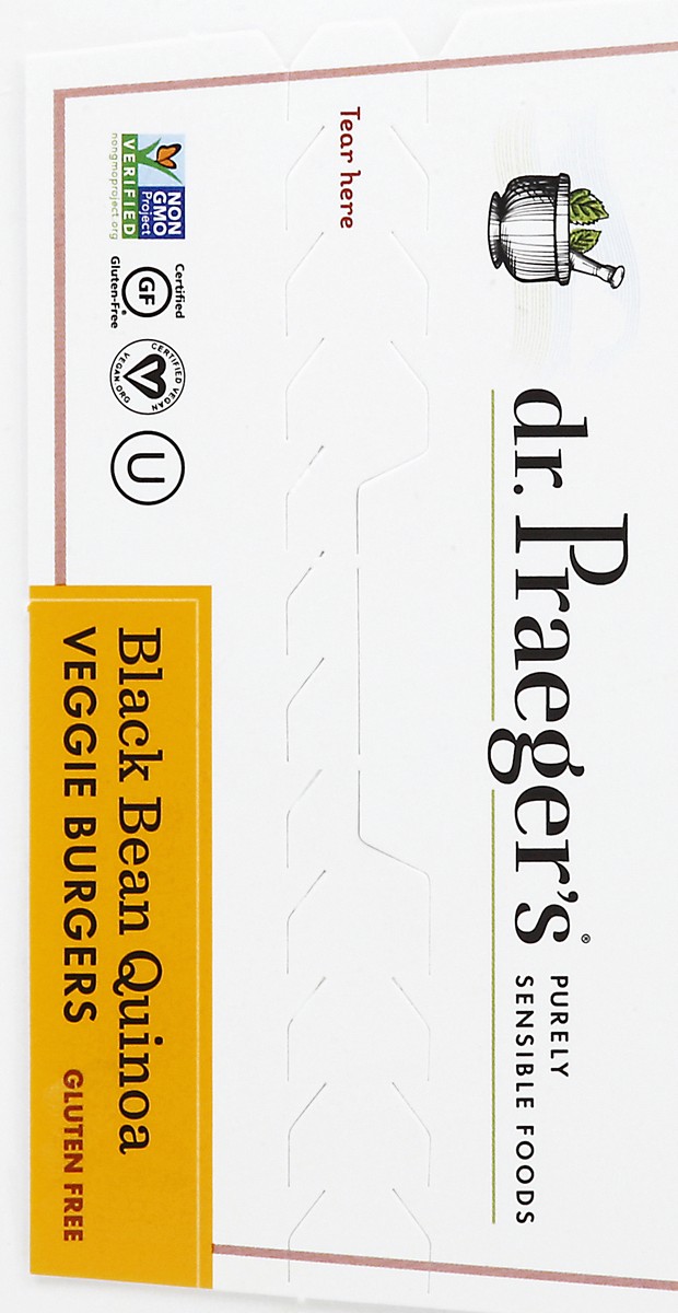 slide 9 of 13, Dr. Praeger's Black Bean Quinoa Veggie Burgers, 4 ct; 2.5 oz