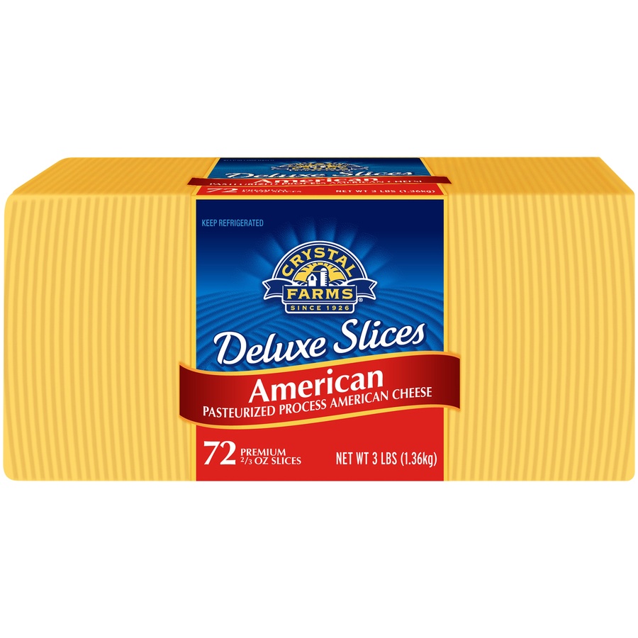 slide 1 of 1, Crystal Farms American Deluxe Slices 72 Ct Pack, 72 ct