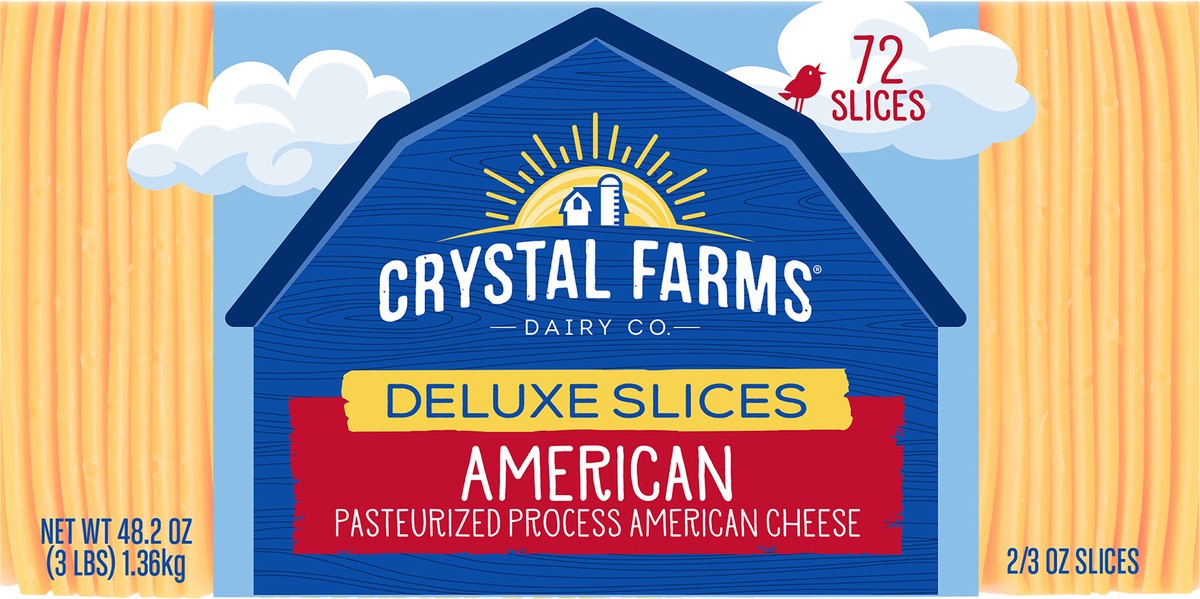 slide 3 of 5, Crystal Farms Slices Cheese, 72 ct