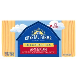 Crystal Farms Pasteurized Process American Cheese, 48 oz, 72 slices