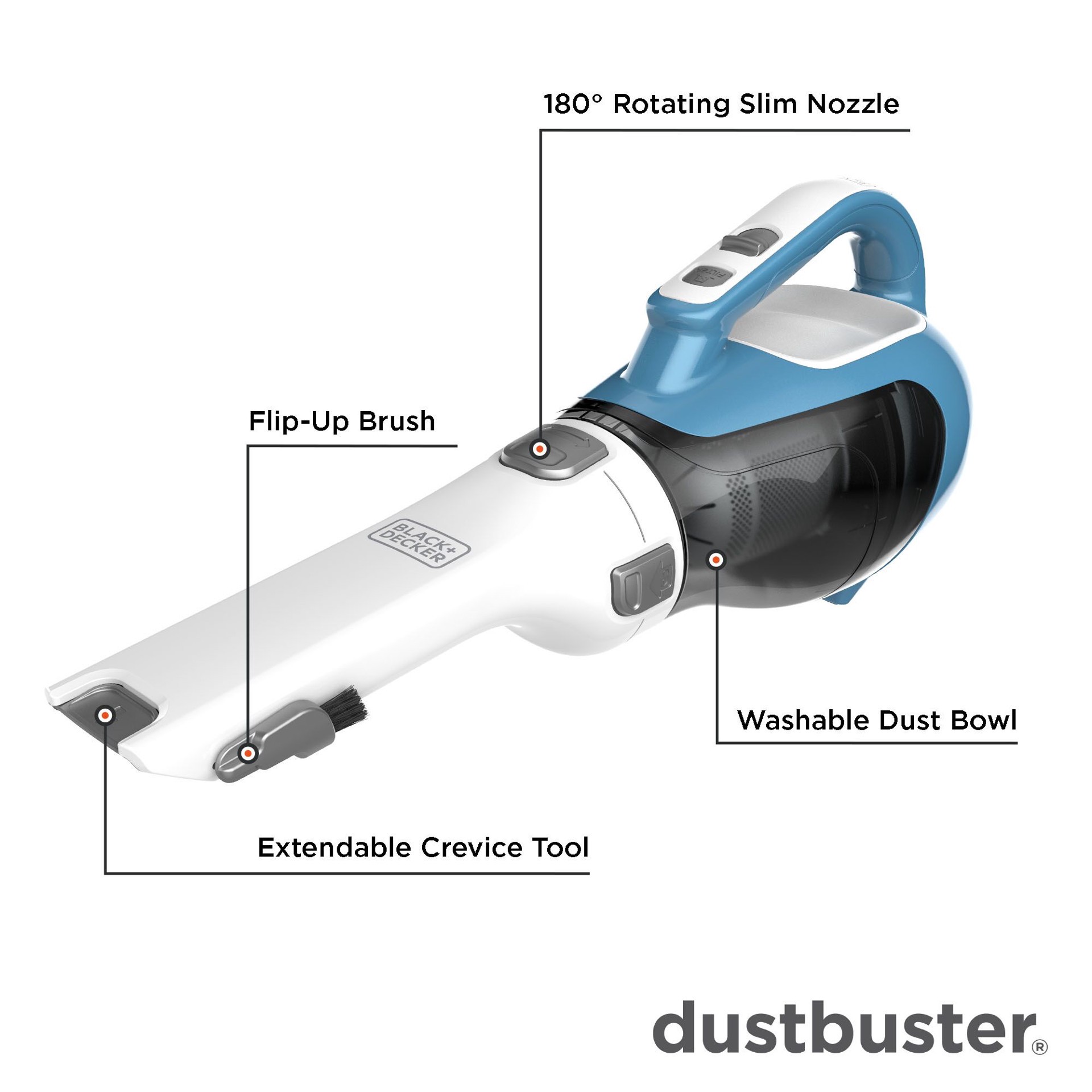 slide 3 of 6, BLACK+DECKER dustbuster Cordless Car Handheld Vacuum Cleaner, 1 ct