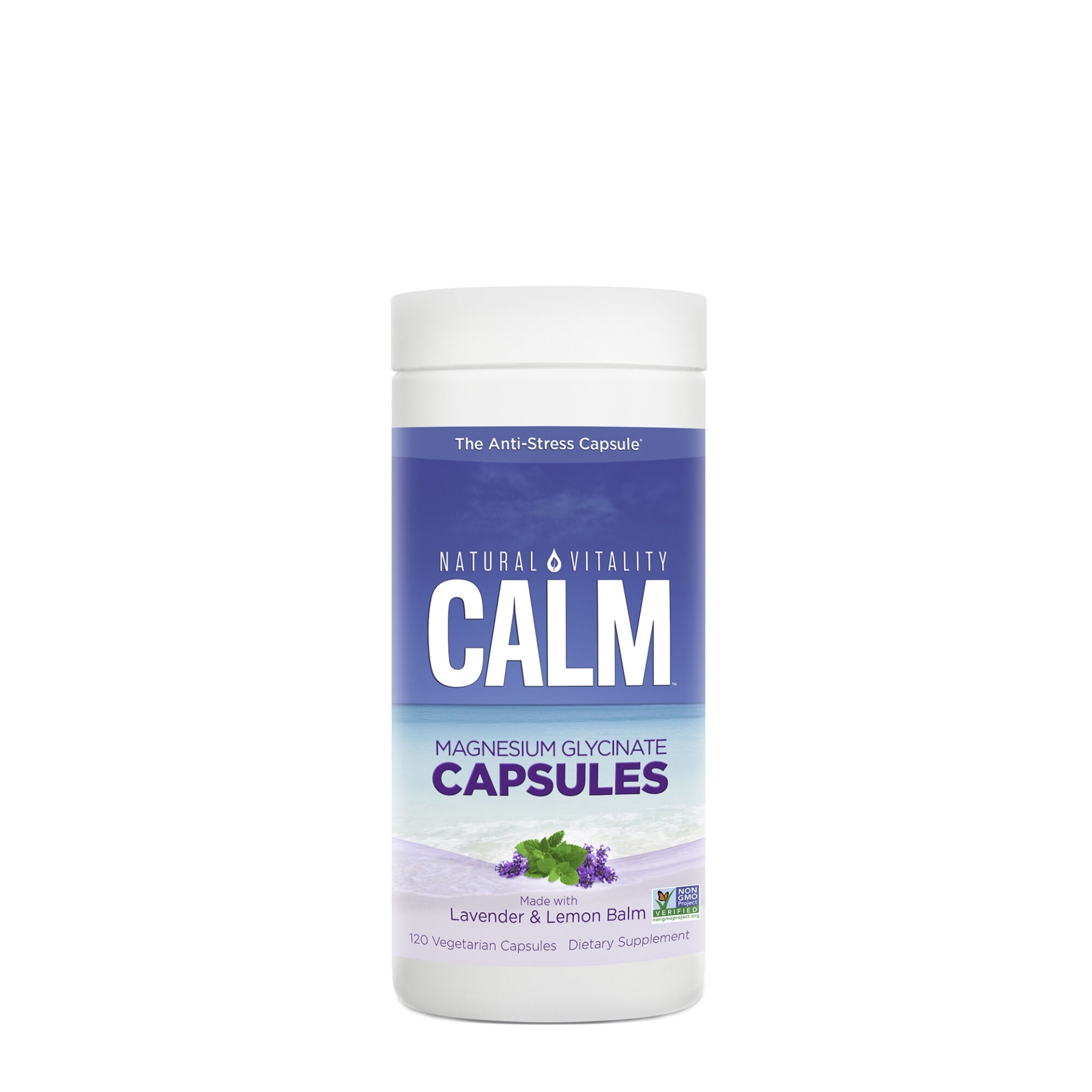 slide 1 of 1, Natural Vitality Calm Magnesium Glycinate Capsules, 120 ct