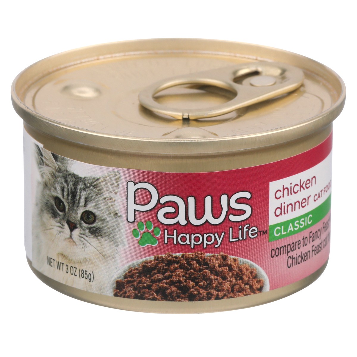 slide 10 of 11, Paws Happy Life Classic Chicken Dinner Cat Food 3 oz, 3 oz