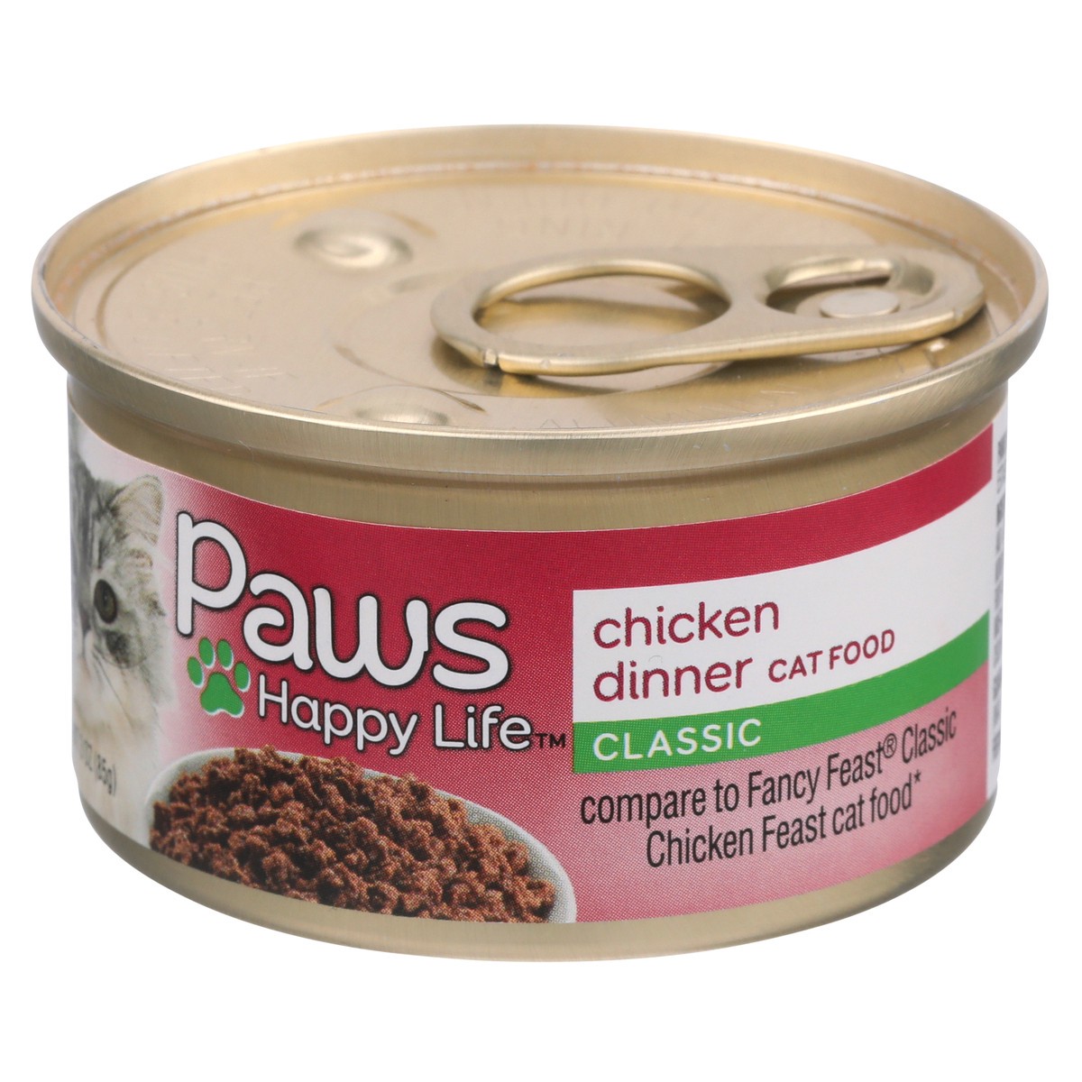 slide 5 of 11, Paws Happy Life Classic Chicken Dinner Cat Food 3 oz, 3 oz