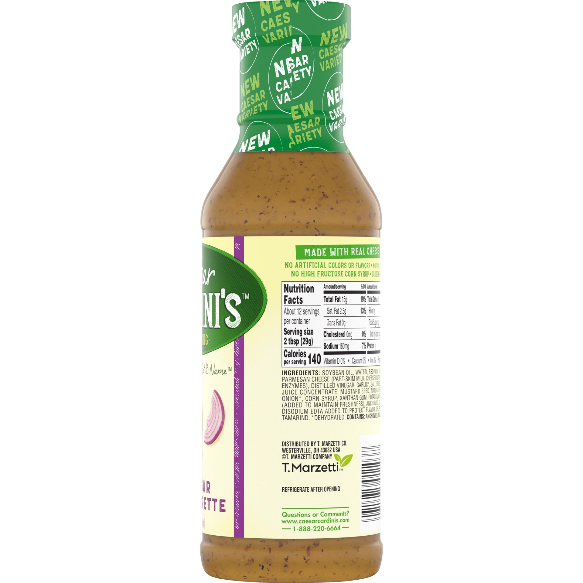 slide 5 of 8, Cardini's Caesar Vinaigrette Dressing, 12 fl oz