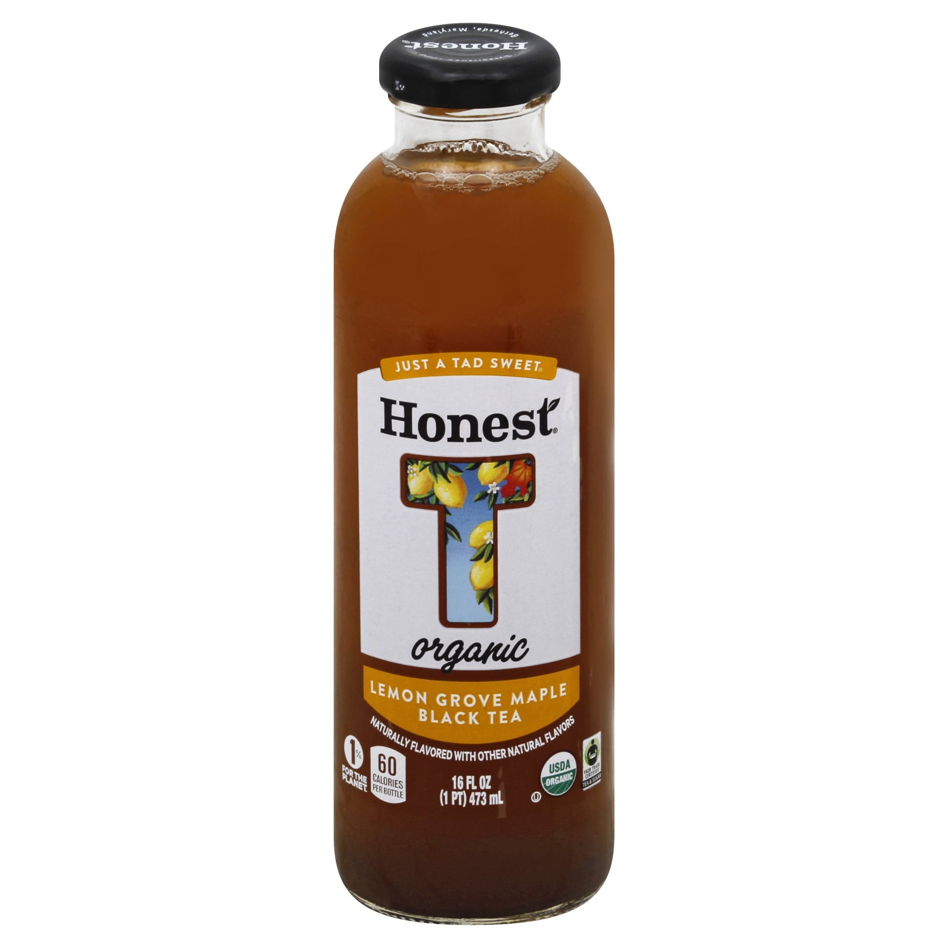 slide 1 of 1, Honest Tea Organic Lemon Grove Maple Black Tea, 16 fl oz