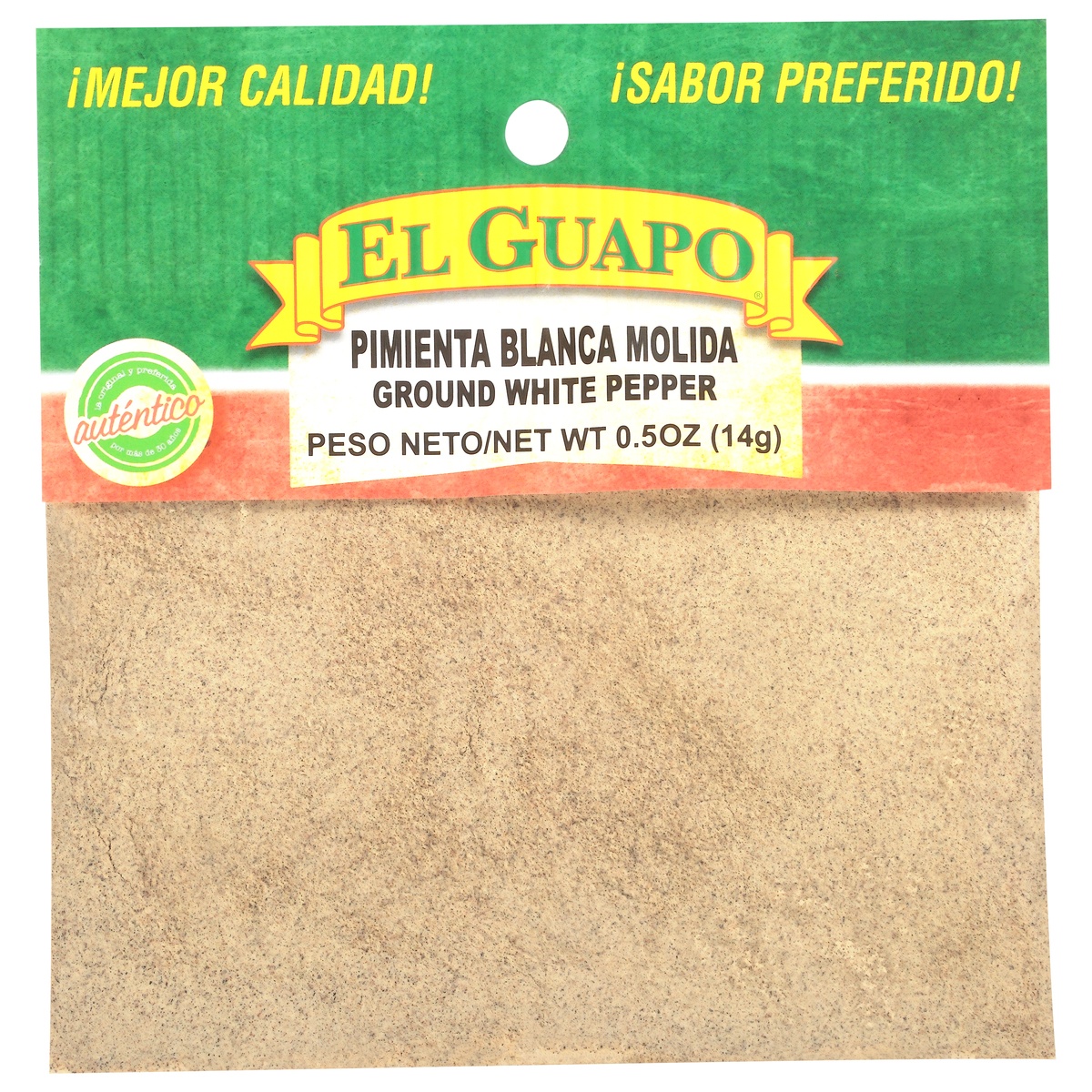 slide 1 of 1, El Guapo Ground White Pepper, 0.5 oz