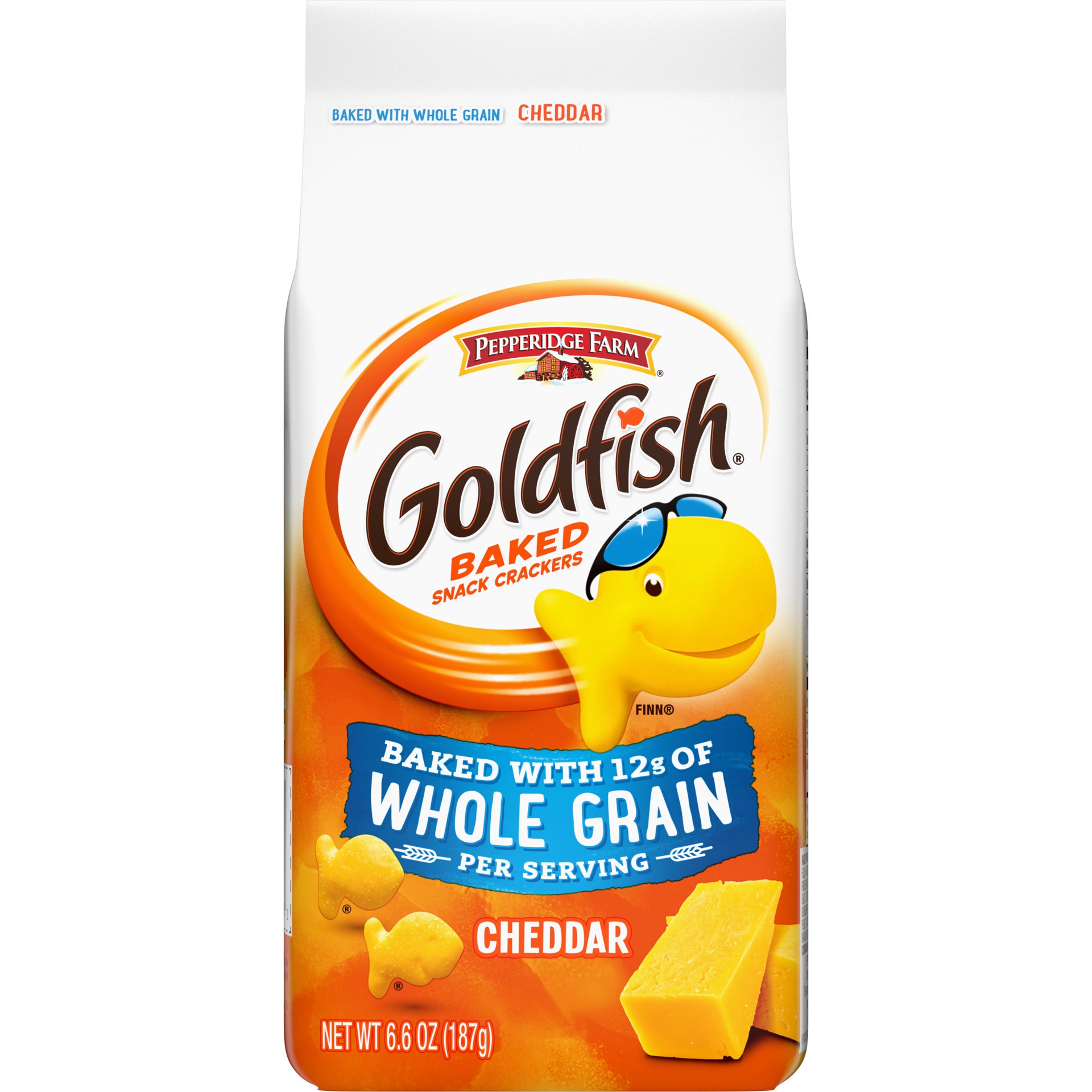 slide 1 of 5, Pepperidge Farm Goldfish Cheddar Crackers, Baked with Whole Grain, 6.6 oz. Bag, 6.6 oz