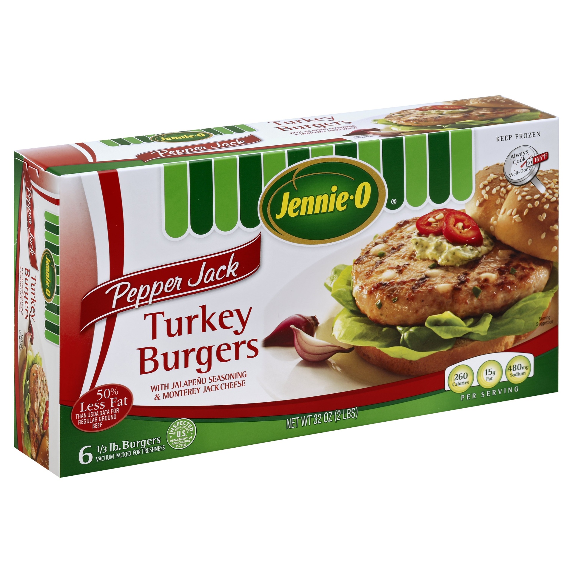 slide 1 of 4, Jennie-O Turkey Burgers 6 ea, 6 ct