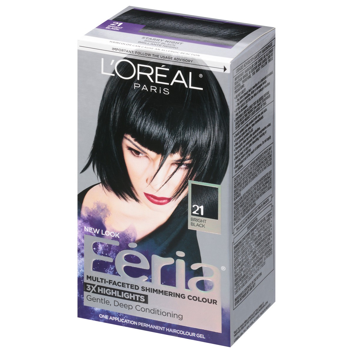 slide 2 of 11, L'Oréal Fería Bright Black 21 Permanent Haircolour Gel 1 ea, 1 ct