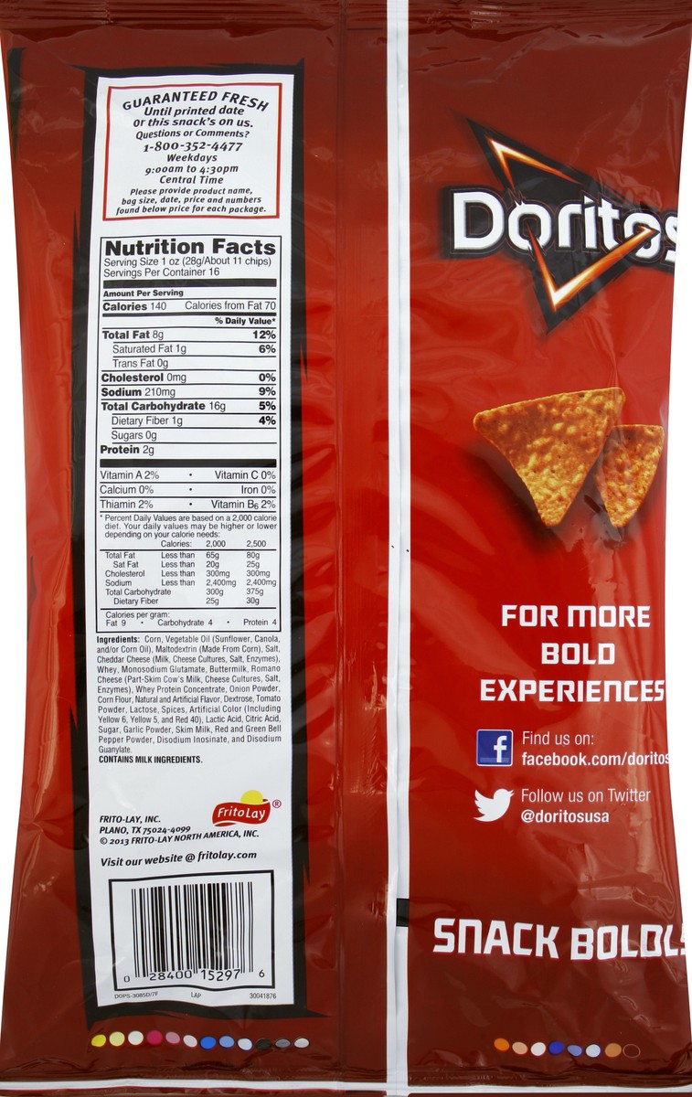 slide 6 of 6, Doritos Tortilla Chips 16 oz, 16 oz