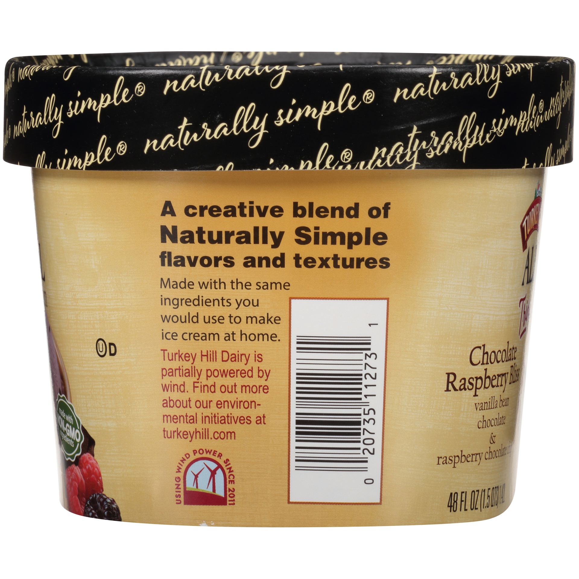 slide 5 of 8, Turkey Hill Trio'Politan All Natural Chocolate Raspberry Bliss, 48 fl oz