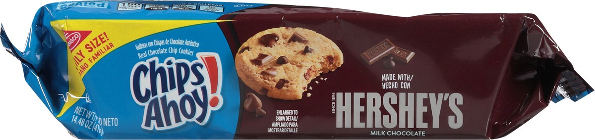 slide 7 of 12, CHIPS AHOY! Hershey's Milk Chocolate Chip Cookies, Family Size, 14.48 oz, 14.48 oz