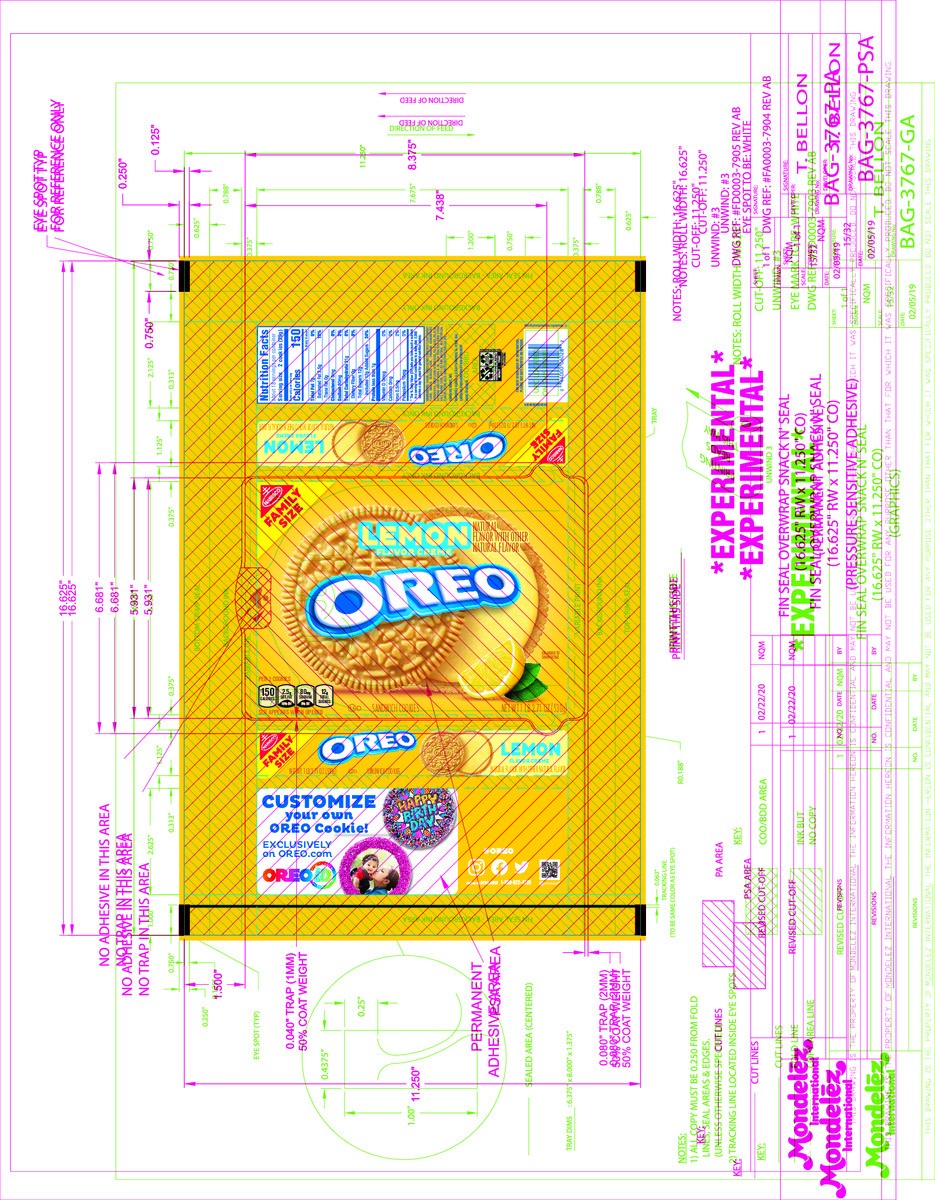 slide 10 of 14, Oreo Lemon Flavor Creme Sandwich Cookies Family Size 18.71 oz, 18.71 oz