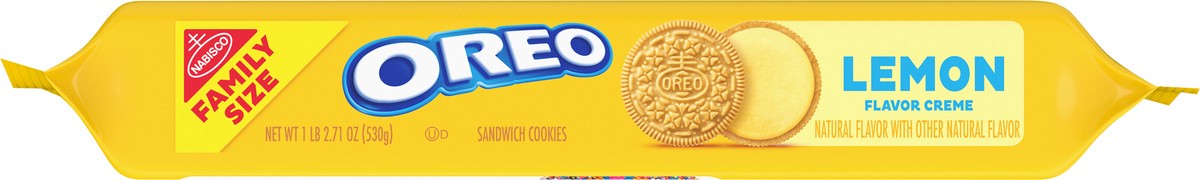 slide 9 of 14, Oreo Lemon Flavor Creme Sandwich Cookies Family Size 18.71 oz, 18.71 oz