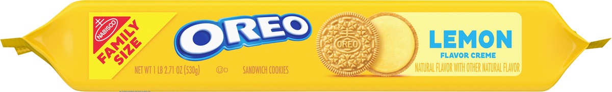 slide 12 of 14, Oreo Lemon Flavor Creme Sandwich Cookies Family Size 18.71 oz, 18.71 oz