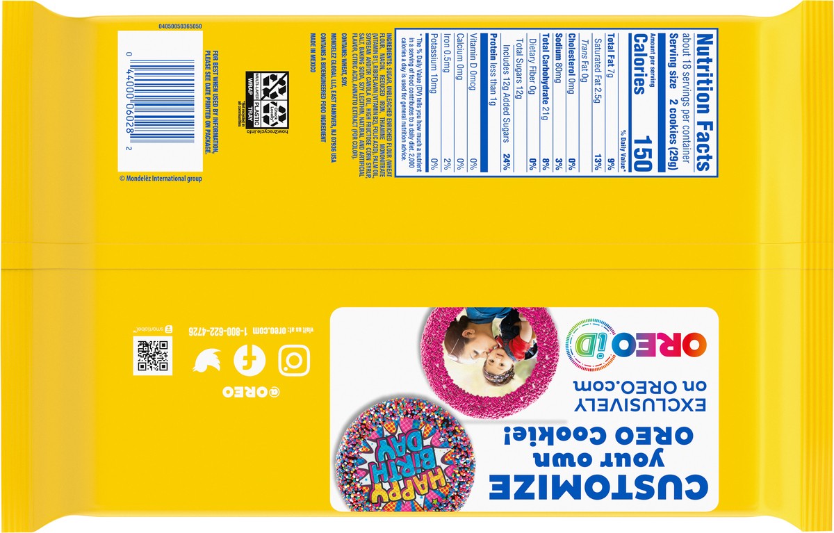 slide 2 of 14, Oreo Lemon Flavor Creme Sandwich Cookies Family Size 18.71 oz, 18.71 oz