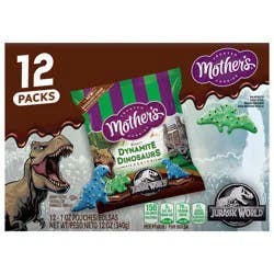 Mother's Jurassic World Mighty Dynamite Dinosaurs Frosted Animal Cookies 12 - 1 oz Pouches