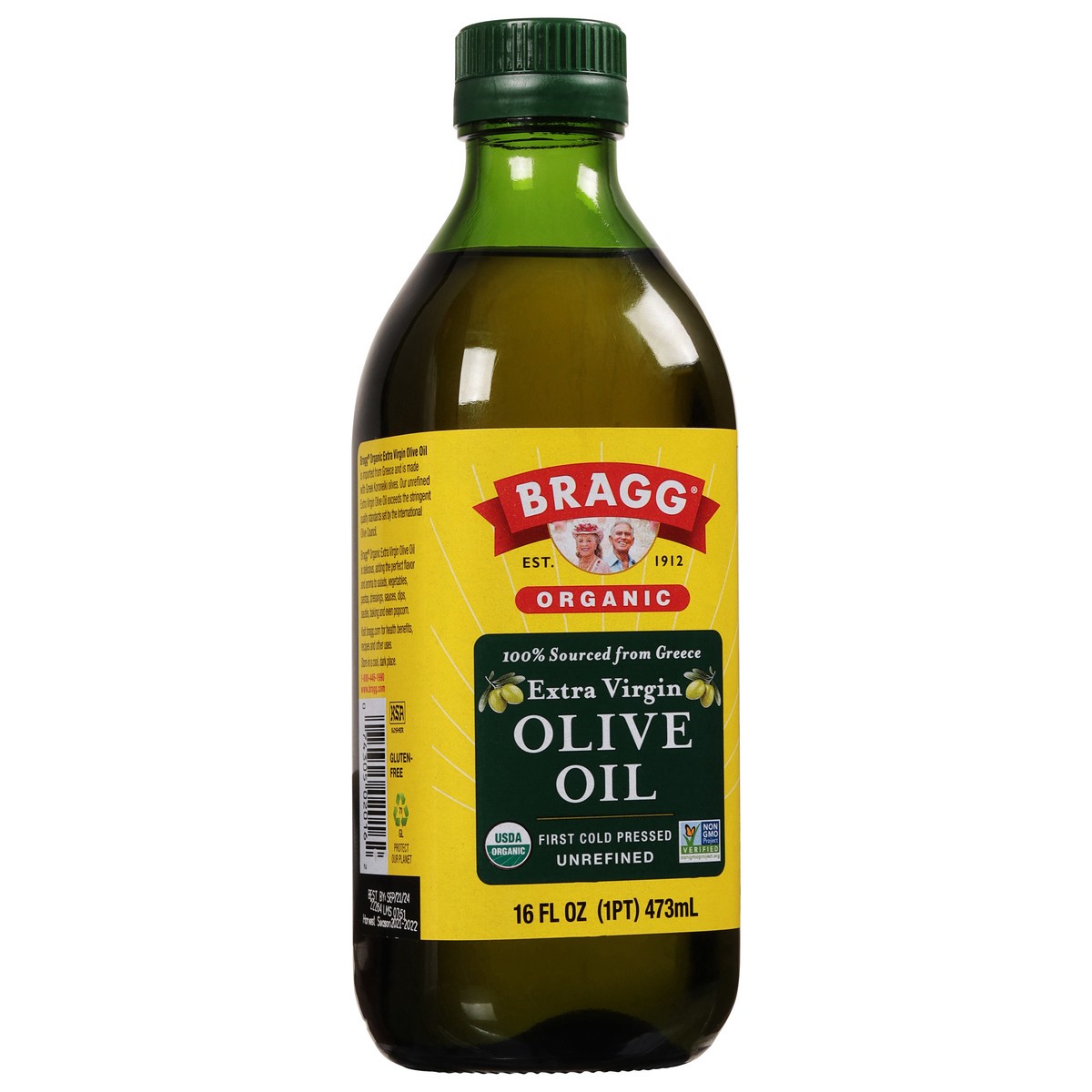 slide 2 of 9, Bragg Organic Unrefined Extra Virgin Olive Oil 16 fl oz, 16 fl oz