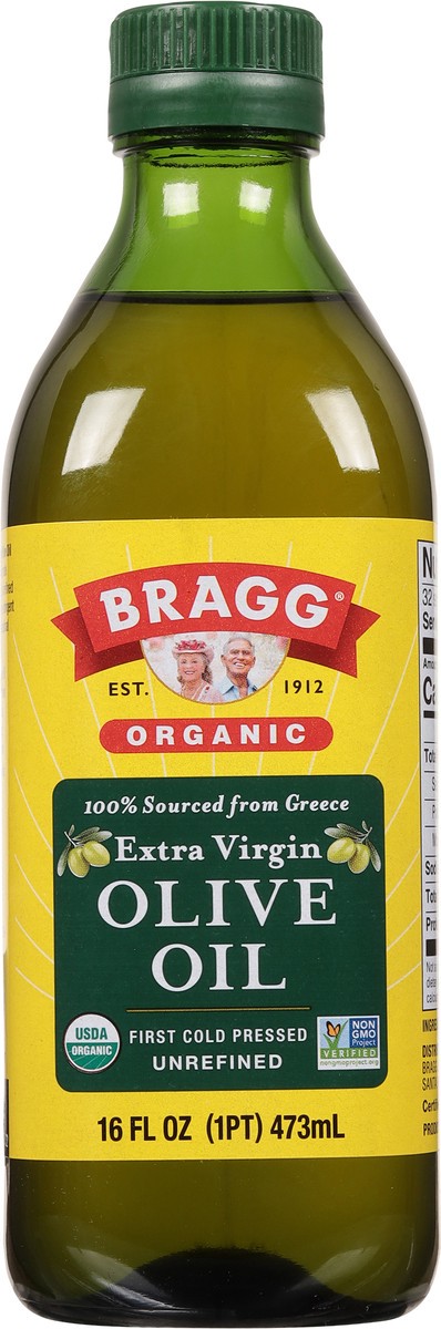 slide 6 of 9, Bragg Organic Unrefined Extra Virgin Olive Oil 16 fl oz, 16 fl oz