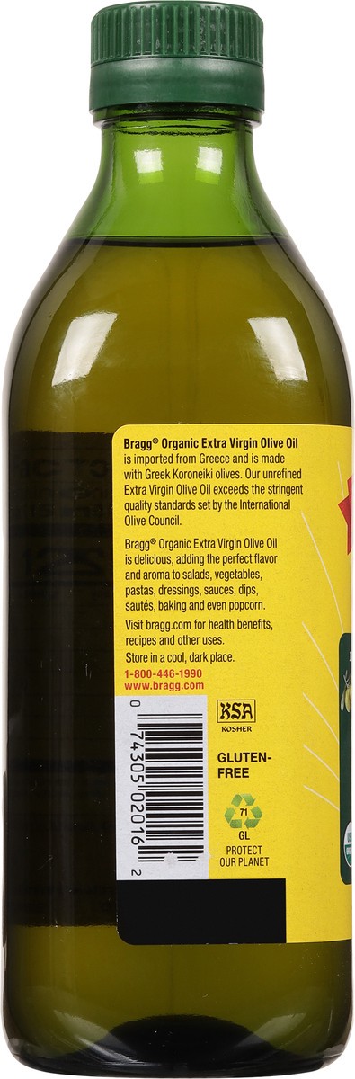 slide 7 of 9, Bragg Organic Unrefined Extra Virgin Olive Oil 16 fl oz, 16 fl oz