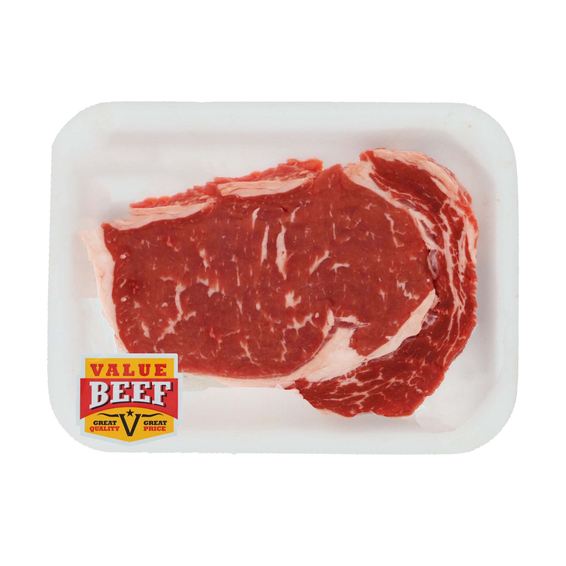 slide 1 of 1, H-E-B Beef Ribeye Steak Boneless Thin, Value Beef, per lb