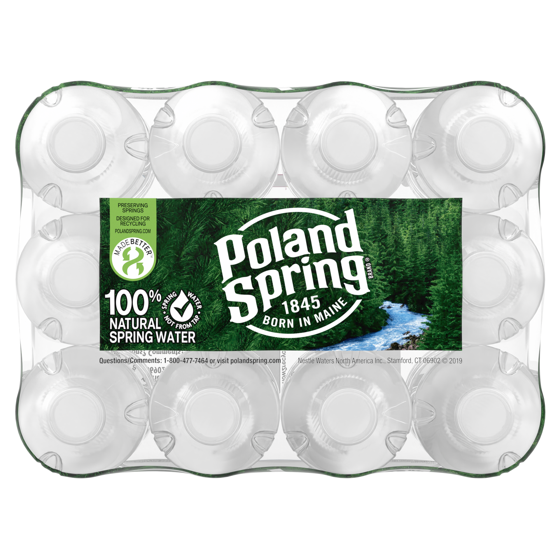 slide 3 of 5, POLAND SPRING Brand 100% Natural Spring Water, (Pack of 12) - 16.9 fl oz, 16.9 fl oz