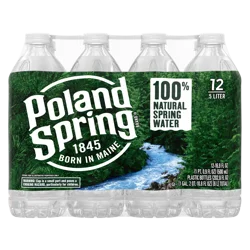 POLAND SPRING Brand 100% Natural Spring Water, (Pack of 12) - 16.9 fl oz