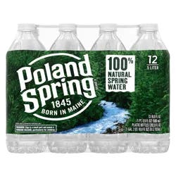 POLAND SPRING Brand 100% Natural Spring Water, (Pack of 12) - 16.9 fl oz