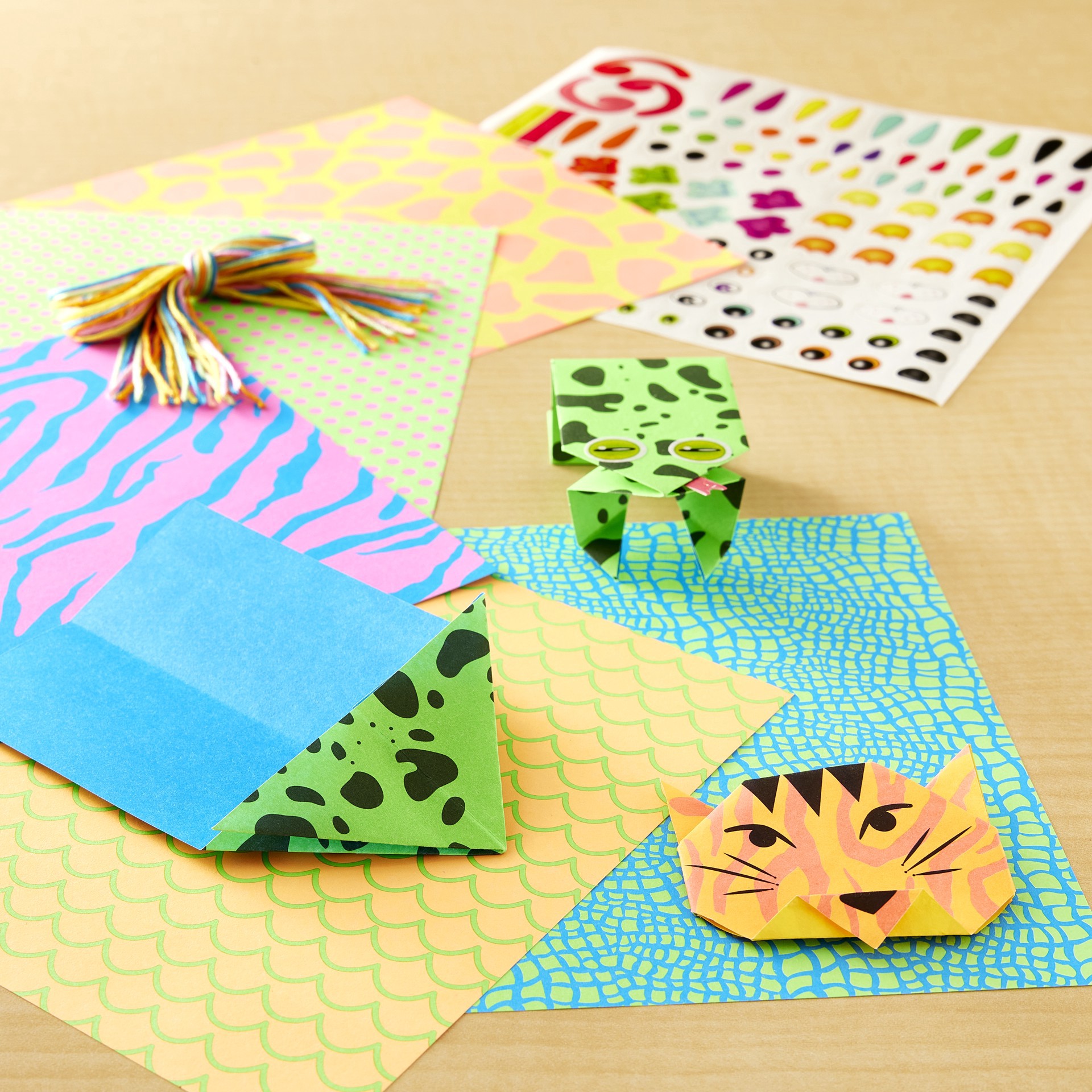 slide 6 of 11, Faber-Castell Neon Origami Kit, 6 in x 6 in sheet size