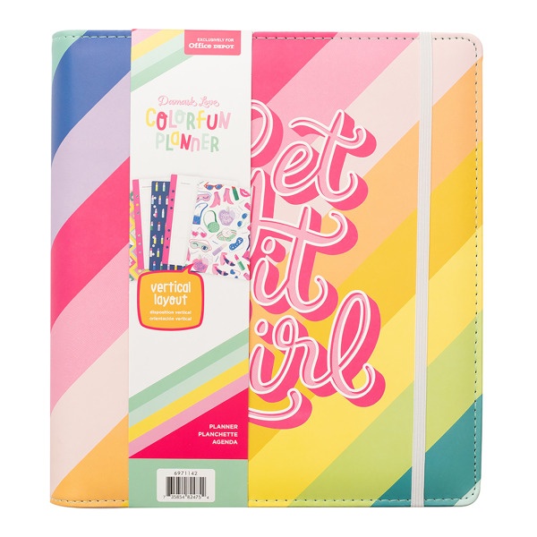 slide 1 of 2, American Crafts Damask Love Colorfun Planner, 9-1/2'' X 8-1/2'', Get It Girl Stripes, 356268, 1 ct