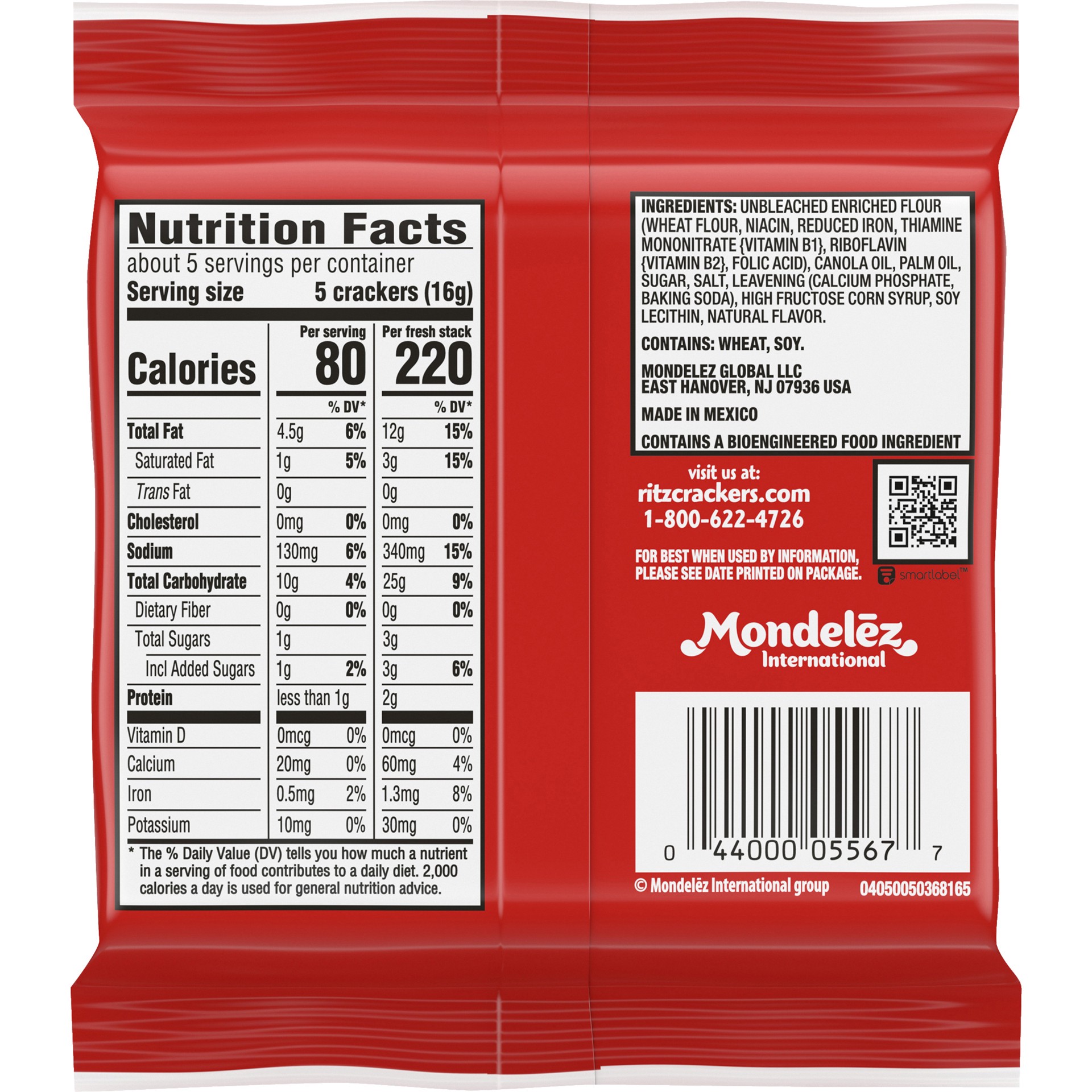 slide 4 of 5, RITZ Fresh Stacks Original Crackers, Travel Snacks, 2.95 oz (2 Multi Snack Packs), 2.95 oz