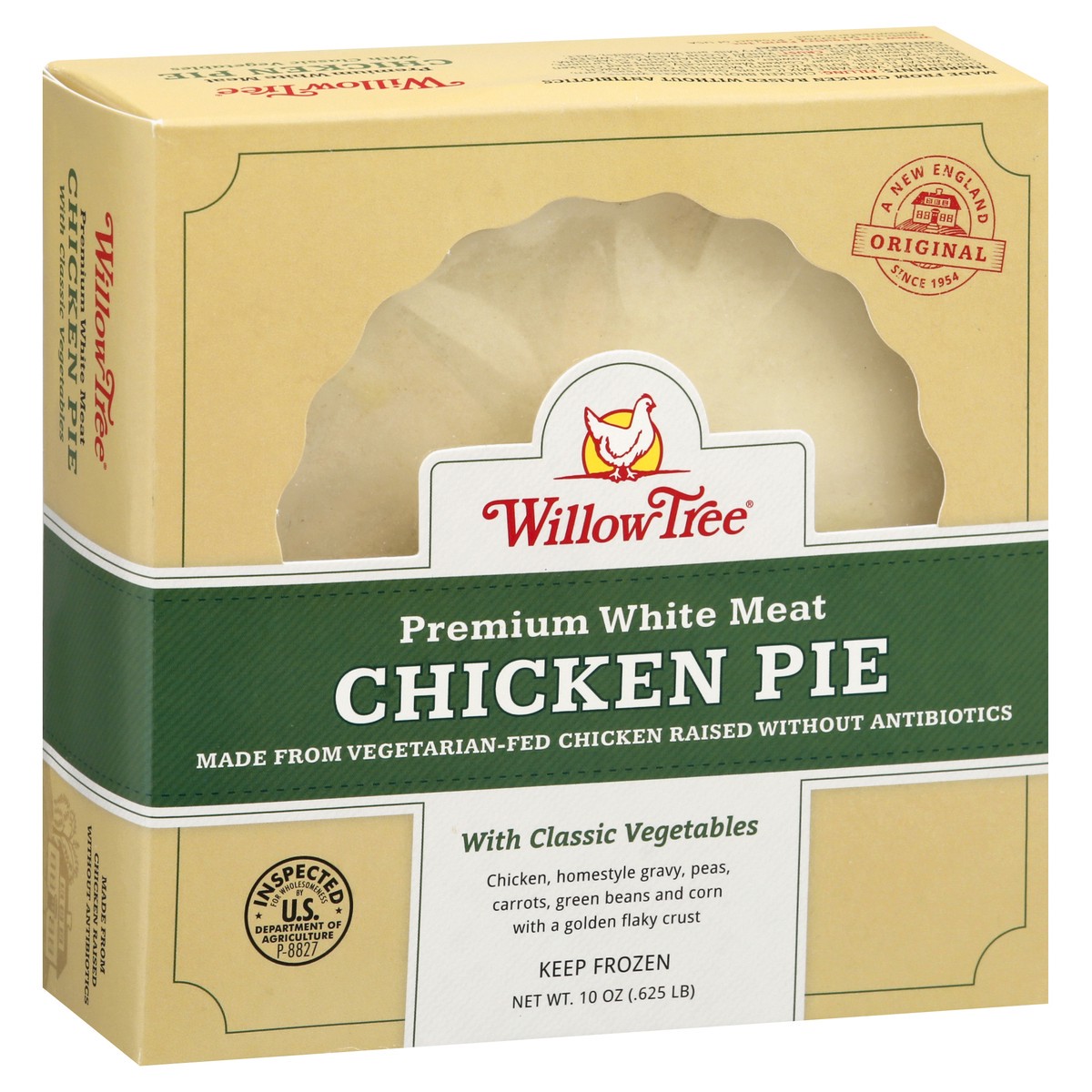 slide 8 of 10, Willow Tree Premium White Meat Chicken Pie with Classic Vegetables 10 oz, 10 oz