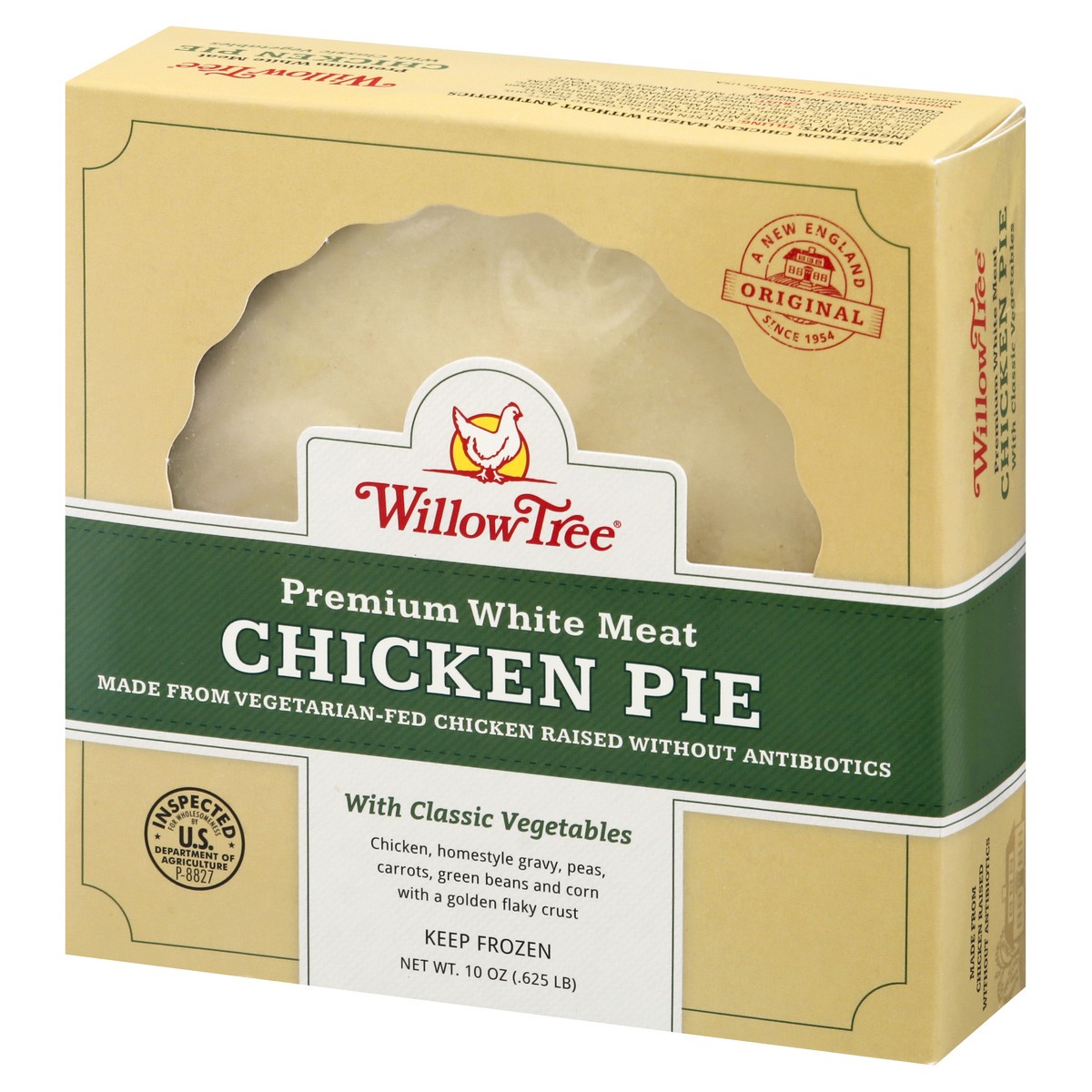 slide 4 of 10, Willow Tree Premium White Meat Chicken Pie with Classic Vegetables 10 oz, 10 oz