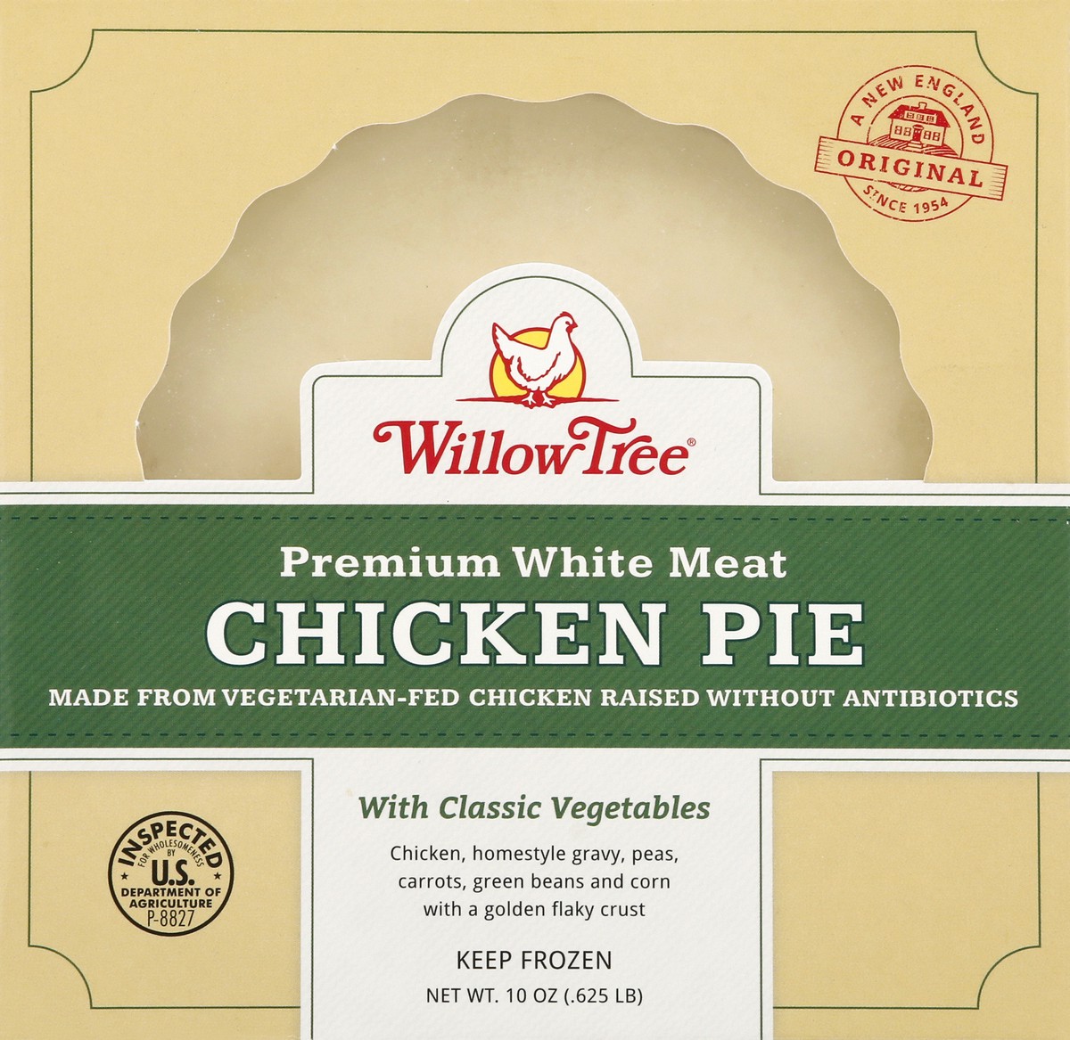 slide 1 of 10, Willow Tree Premium White Meat Chicken Pie with Classic Vegetables 10 oz, 10 oz