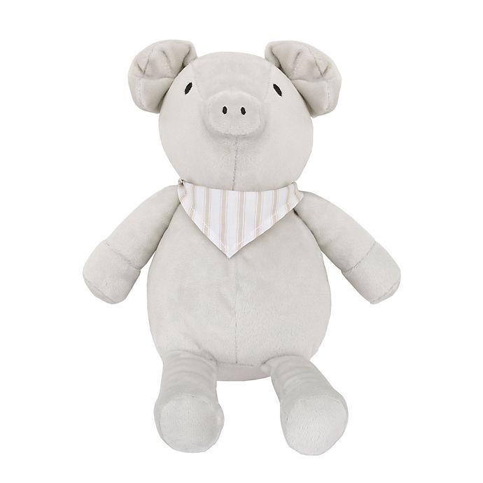 slide 1 of 4, NoJo Rustic Farmhouse Plush Stuffed Pickles the Pig - Grey, 1 ct