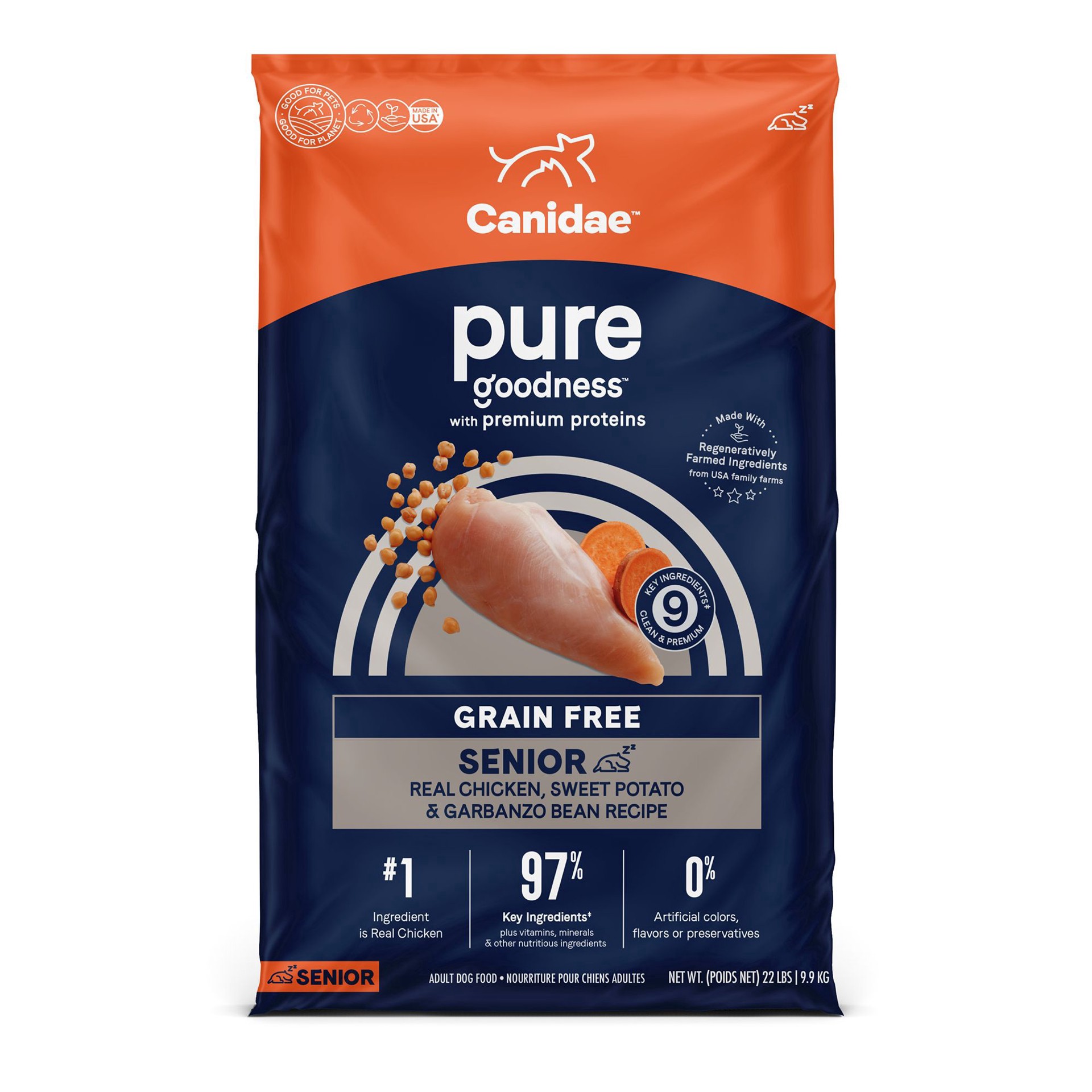 slide 1 of 1, CANIDAE Pure Meadow Senior Formula with Fresh Chicken Dry Dog Food, 24 lb