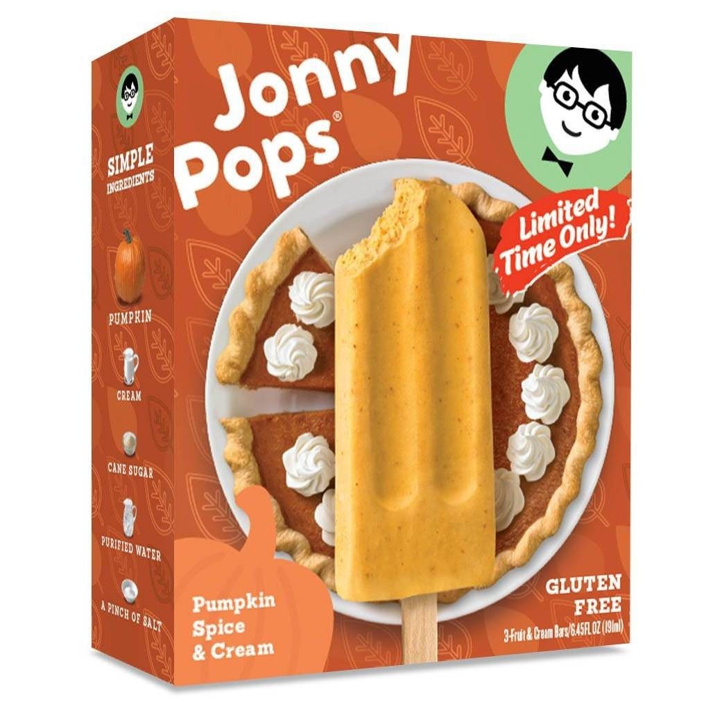 slide 1 of 1, Jonny Pops Pumpkin Spice & Cream Frozen Bars, 3 ct