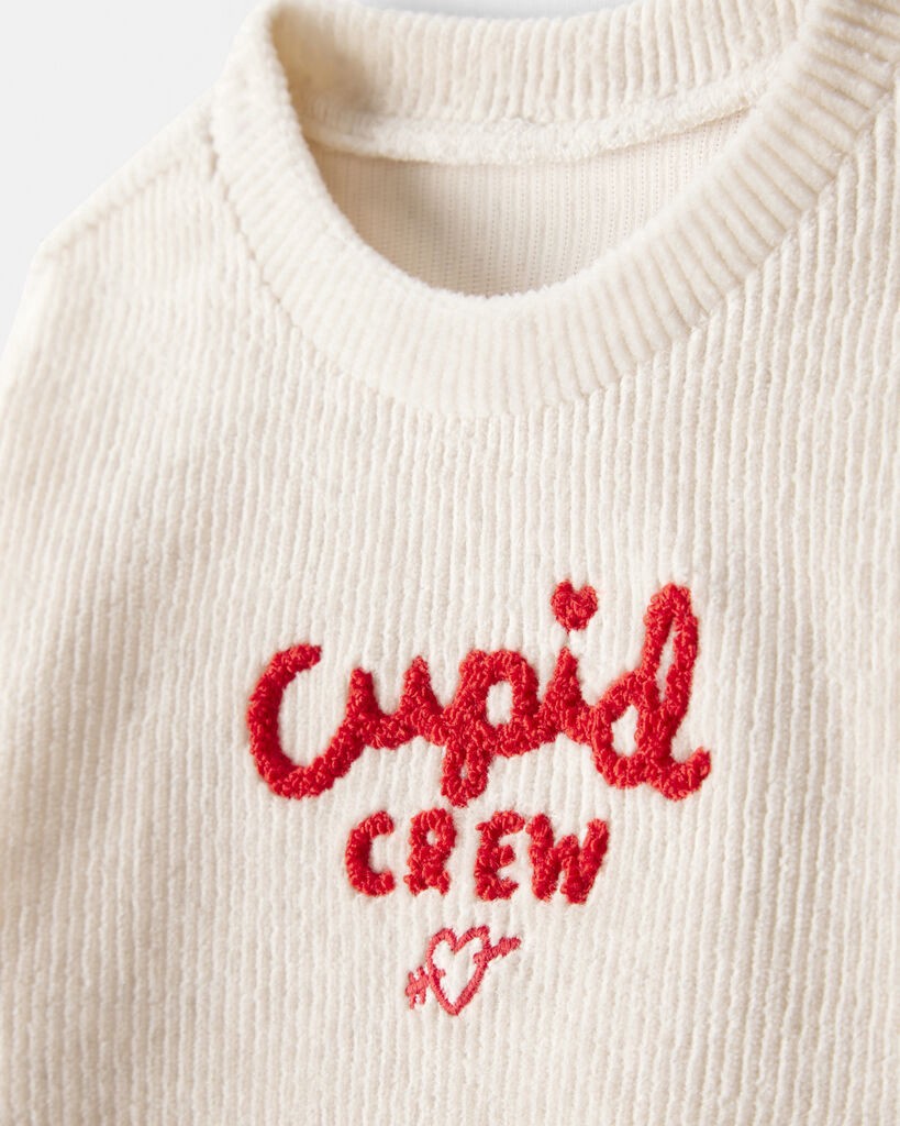 slide 4 of 4, Carter's Carters Baby Valentine's Day Cupid Crew 2-Piece Long-Sleeve Tee & Pant Set - Ivory Cream 18M, 2 pc