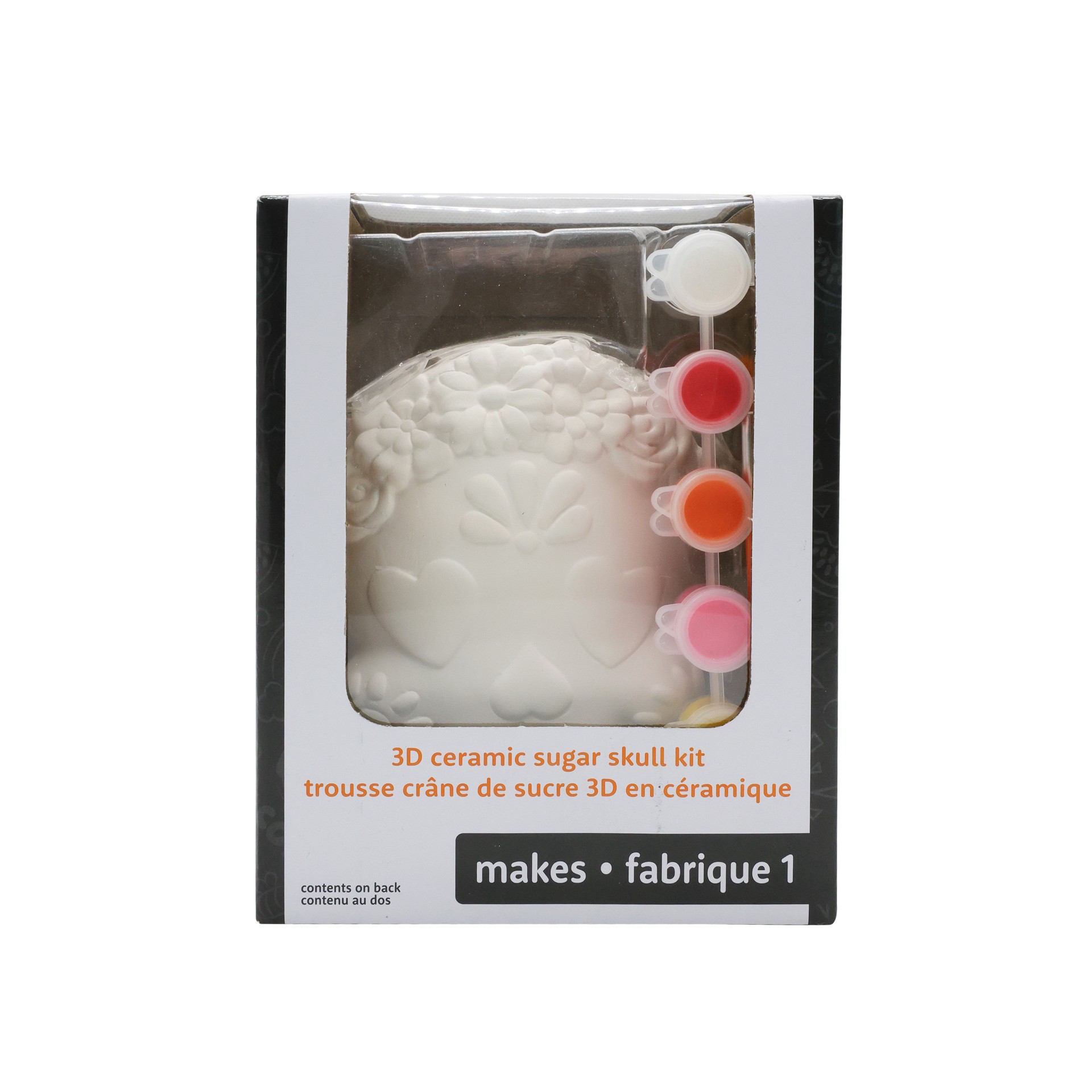 slide 3 of 3, 3d Ceramic Sugar Skull Kit By Creatology, 5.1 in x 6.5 in x 3.66 in