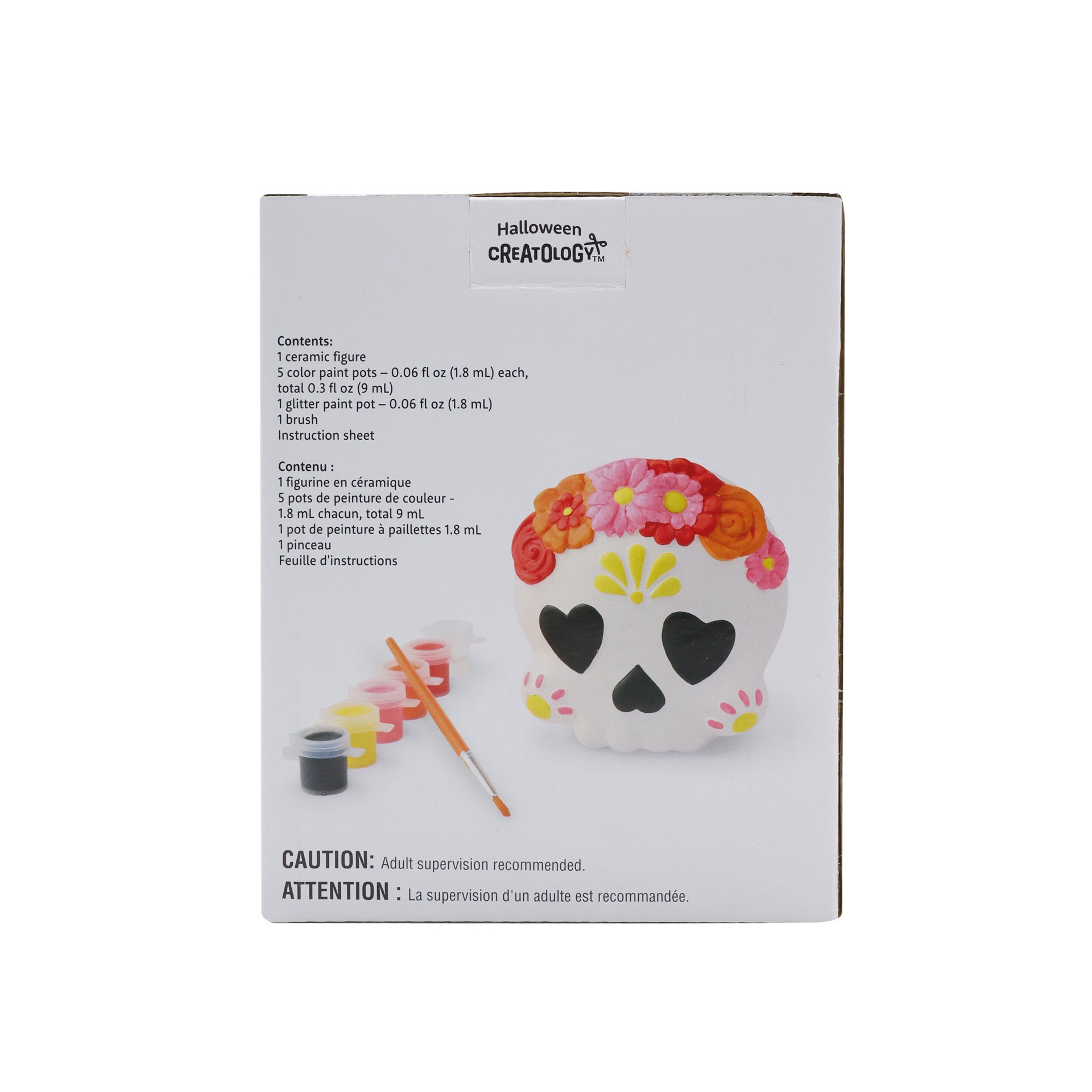slide 2 of 3, 3d Ceramic Sugar Skull Kit By Creatology, 5.1 in x 6.5 in x 3.66 in