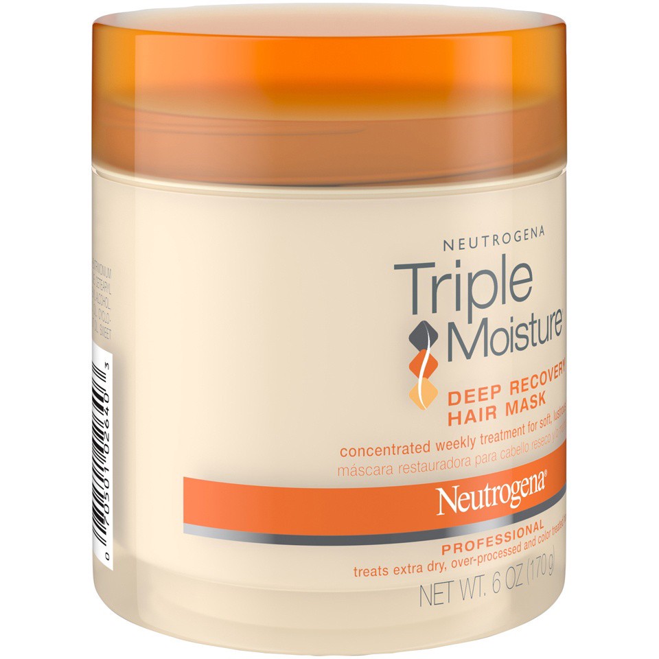 slide 3 of 6, NEUTROGENA TRIPLE MOISTURE Deep Recovery Hair Mask, 6 Oz, 6 oz