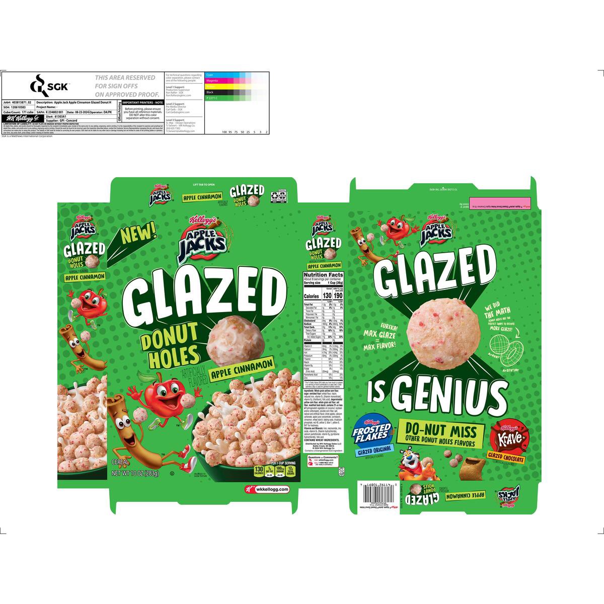 slide 7 of 13, Kelloggs Apple Jacks Cereal, 10 oz