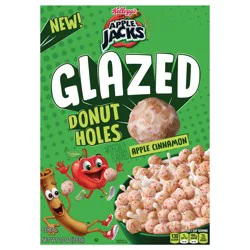 Kellogg''s Apple Jacks Glazed Donut Holes Breakfast Cereal, Kids Cereal, Family Breakfast, Apple Cinnamon, 10oz Box