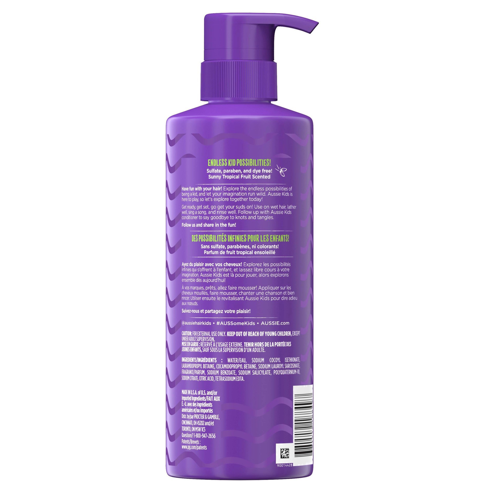 slide 11 of 13, Aussie Kids Moist Sulfate Free Shampoo, Dye Free & Paraben Free Shampoo for Kids, Kids Shampoo for Curly Hair, 16 fl oz, 16 fl oz