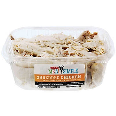 slide 1 of 1, H-E-B Rotisserie Chicken Mixed Shredded, per lb