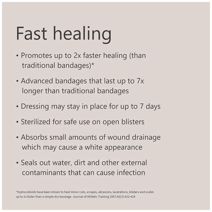 slide 3 of 5, Walgreens Blister Care Hydrocolloid Adhesive Bandages Large, 6 ct